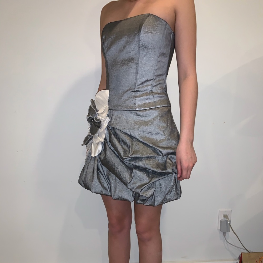 Gray Jessica McClintock strapless dress-never worn